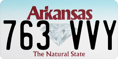 AR license plate 763VVY