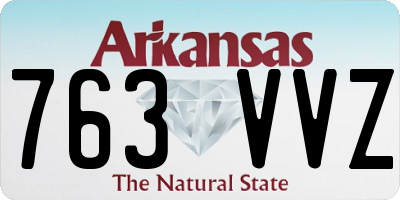 AR license plate 763VVZ