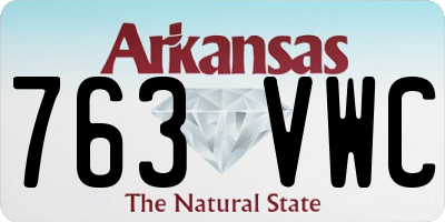 AR license plate 763VWC