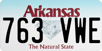AR license plate 763VWE