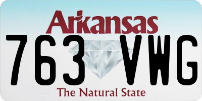 AR license plate 763VWG