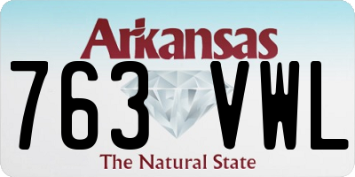 AR license plate 763VWL