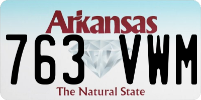 AR license plate 763VWM