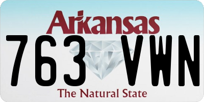 AR license plate 763VWN