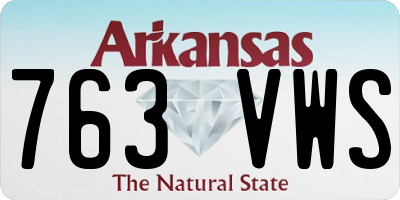 AR license plate 763VWS