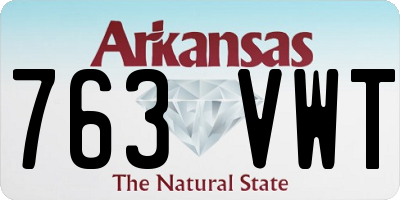 AR license plate 763VWT
