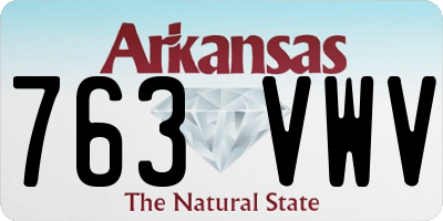 AR license plate 763VWV