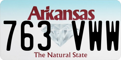 AR license plate 763VWW