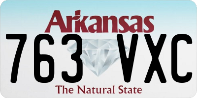 AR license plate 763VXC