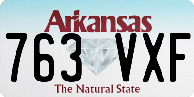 AR license plate 763VXF