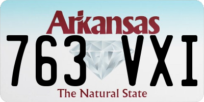 AR license plate 763VXI