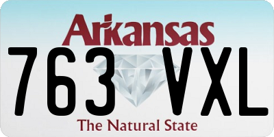 AR license plate 763VXL