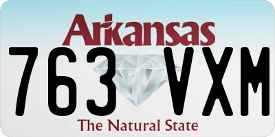 AR license plate 763VXM