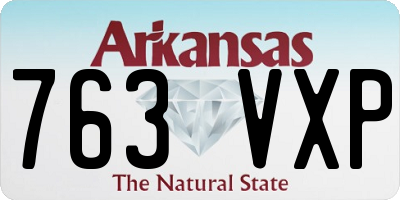 AR license plate 763VXP
