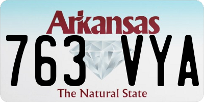 AR license plate 763VYA