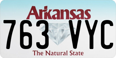 AR license plate 763VYC