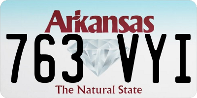 AR license plate 763VYI