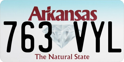 AR license plate 763VYL