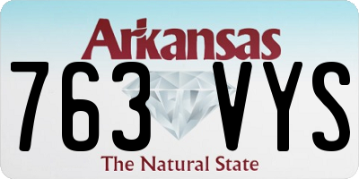 AR license plate 763VYS