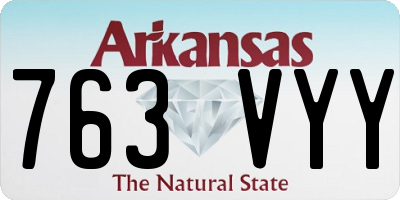 AR license plate 763VYY