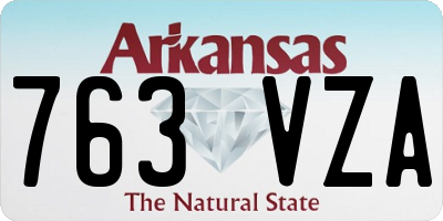 AR license plate 763VZA