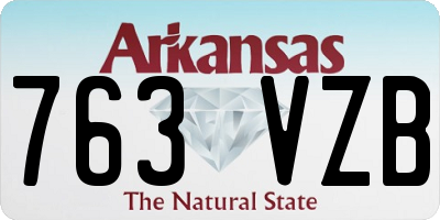 AR license plate 763VZB