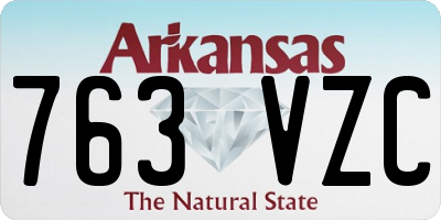 AR license plate 763VZC