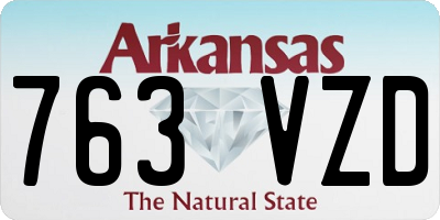 AR license plate 763VZD