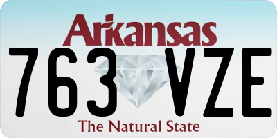AR license plate 763VZE