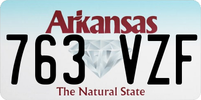 AR license plate 763VZF