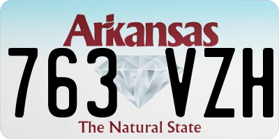 AR license plate 763VZH