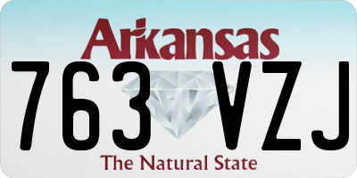 AR license plate 763VZJ