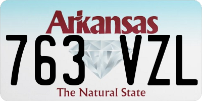 AR license plate 763VZL
