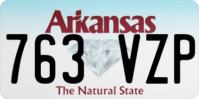 AR license plate 763VZP