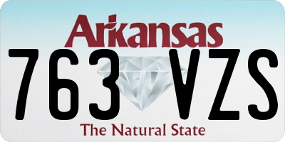 AR license plate 763VZS