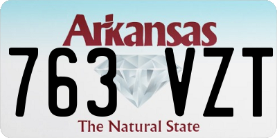 AR license plate 763VZT