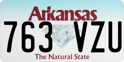 AR license plate 763VZU