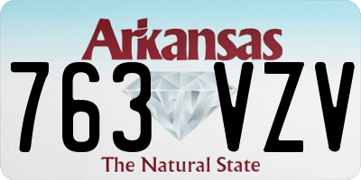 AR license plate 763VZV