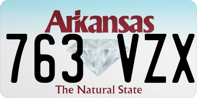 AR license plate 763VZX