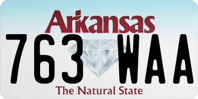 AR license plate 763WAA