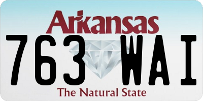 AR license plate 763WAI