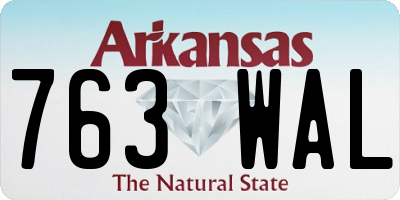 AR license plate 763WAL