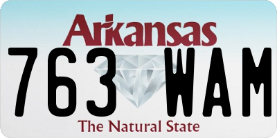 AR license plate 763WAM