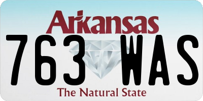AR license plate 763WAS