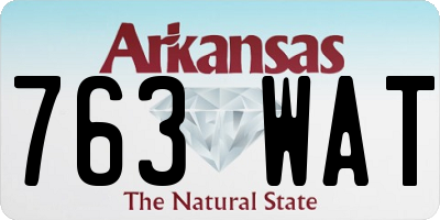 AR license plate 763WAT