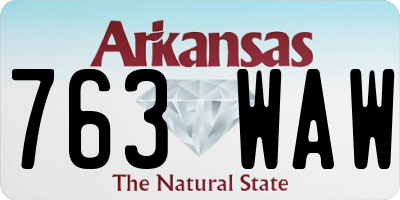 AR license plate 763WAW