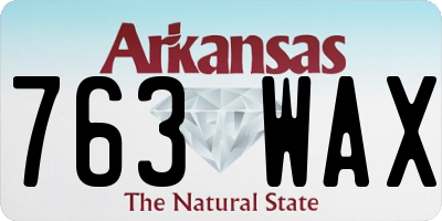 AR license plate 763WAX