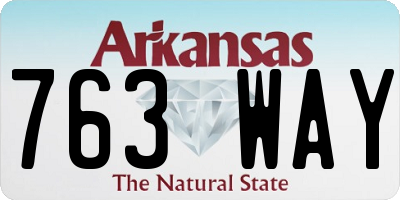 AR license plate 763WAY