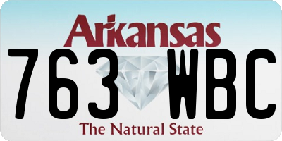 AR license plate 763WBC