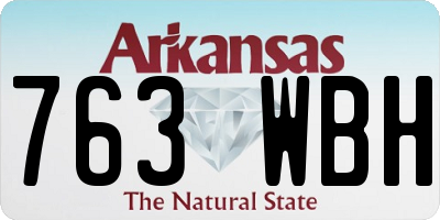 AR license plate 763WBH